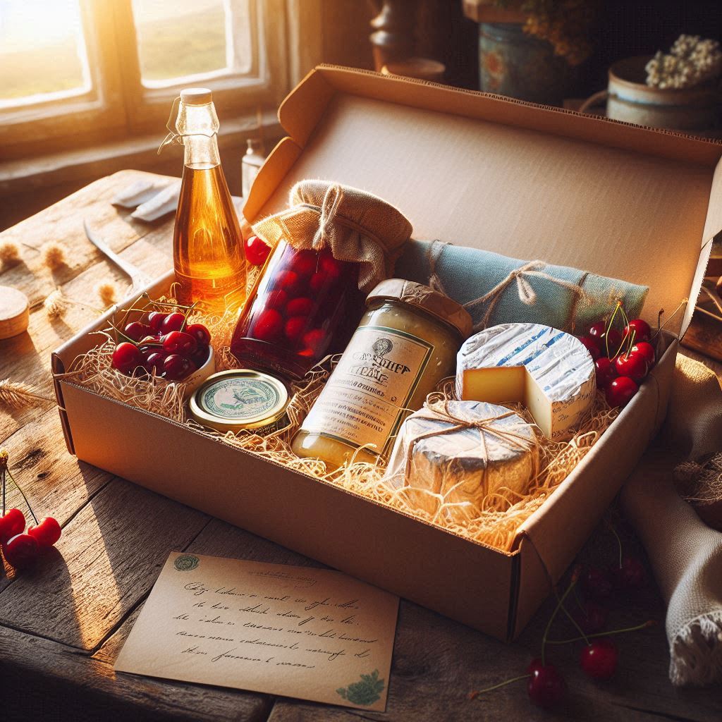 Composition colorée de produits fermiers de la FarmUni Box